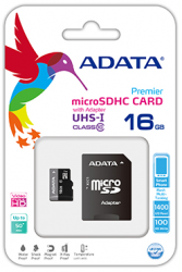 ADATA Premier MicroSDHC 16GB UHS-I Class 10