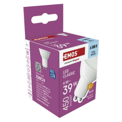 Emos Classic MR16 4W GU10 450lm studená biela