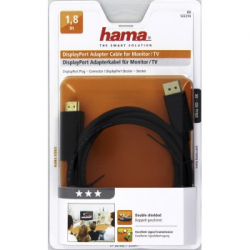 Hama DisplayPort samec - HDMI samec 1.8m UHD/4K