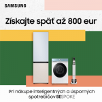 Získaj prémiu vo výške až 800 EUR kúpou nového spotrebiča Samsung