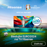 Sledujte EURO2024 na tv Hisense s cashbackom až do 600€