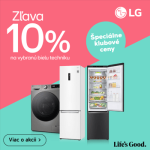 Zľava 10% na vybrané spotrebiče LG