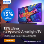 15% Zľava na vybrané Philips Ambilight TV
