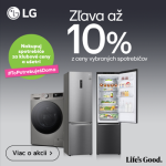 - 10% klubová zľava na vybrané spotrebiče LG