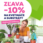 -10% zľava z cien kvetináčov a substrátov