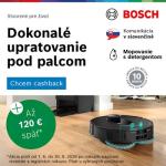 Cashback za nákup robotických vysávačov Bosch