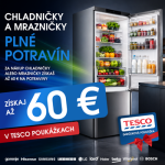 Za nákup chladničky alebo mrazničky až 60€ na potraviny z Tesco