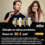 Získajte za nákup výrobkov Braun až 80 € späť