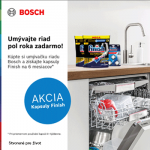 Pól roka umývania riadu zadarmo s novou umývačkou Bosch
