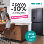 -10% zľava na chladničky Hisense s kódom v košíku 