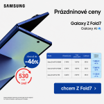 Prazdinové ceny a Cashback na Samsung Galaxy Z Fold7 